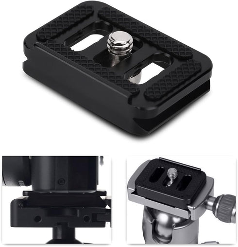 Quick Release Clamp Adapter, Mini Portable Aluminium Alloy Quick Release Plate Camera Mount Tackle Photography Accessory for TY-C10 T005 / T-025 B...