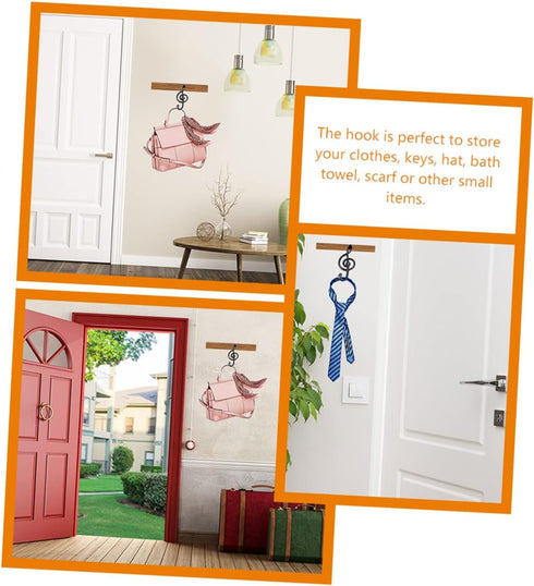 2pcs Coat Hook Music Decor Towel Hooks Wall Mount Guitar Hangers Towels Hanger Musical Note Hanger Hats Rack Wall Hooks Decorative Pant Hooks Purs...