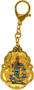 Feng Shui Kuan Kung With Anti Robbery Keychain Harmony Wealth Amulet New Year Gift W3761...