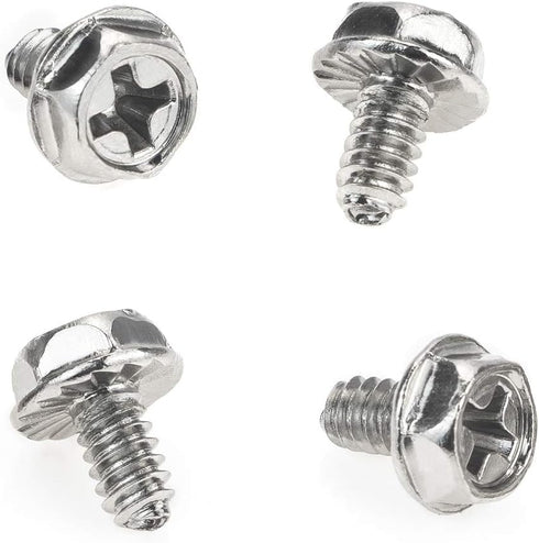 Toothed Hex 6/32 Screw 6# -32Computer PC Case Hard Drive Motherboard Mounting Screws, 100 PCS...