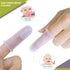 Silicone Finger/Mouth Toothbrush with Case Set, Infant Training Soft Teeth Brush, Oral Cleaning Massager - Pink...
