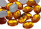 Allstarco 25x18mm Gold Topaz A2 1" Large Flat Back Oval Acrylic Rhinestones Cosplay Gems Plastic Jewels Embelishments DIY Crafts - 20 Pieces...