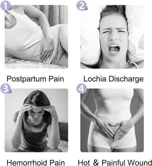 Reusable Perineal Ice Packs for Postpartum & Hemorrhoid Pain Relief, Hot & Cold Pack for Women After Pregnancy, 2 Ice Pack and 3 Cover. (Pink)...