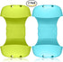 2 Pack Sponge Holder for Double-Sink, FineGood Saddle Caddy Brush Soap Organizer Storage Kitchen Bathroom Plastic Basket - Blue, Green...