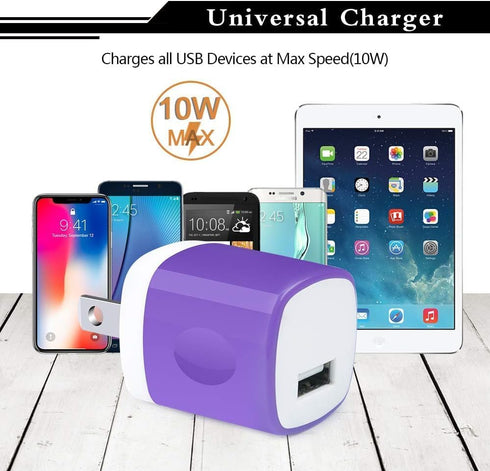 USB Charger,Charging Block 5-Pack 1A/5V USB Power Home Travel Adapter Wall Charger Cube Brick Box Base Head Compatible with Phone 14 13 12 11 X 8 ...