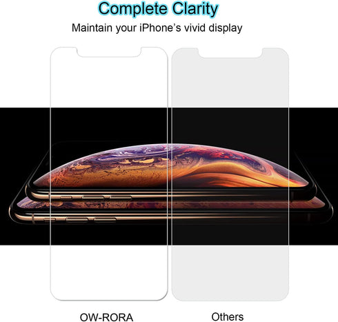 For iPhone 11 Screen Protector 2.5D Edge Tempered Glass Film Premium HD Anti Scratch 9H Hardness Retail Package for iPhone 11/iPhone XR 6.1“-2 Pac...