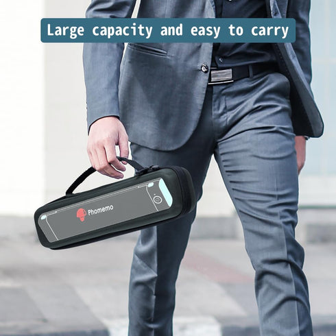 Phomemo M08F Tattoo Printer Gray Case, Portable Bag Waterproof Compatible with M08F/P831/TP81/TP83, PJ762/PJ763MFi, MT800/MT800Q Portable Thermal ...