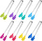 Shindel 8PCS Small Food Tongs, Mini Stainless Steel Tongs with Silicone Tips, for Cooking Grilling BBQ Buffet, 5 inch?8 Colors...