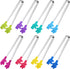 Shindel 8PCS Small Food Tongs, Mini Stainless Steel Tongs with Silicone Tips, for Cooking Grilling BBQ Buffet, 5 inch?8 Colors...