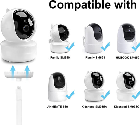 Baby Monitor Mount Compatible with Kidsneed SM935A/SM935C ,iFamily SM650/SM651, ANMEATE SM650 and Other Baby Monitor with 1/4 Threaded Hole 15.7 i...