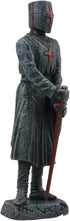 Ebros Holy Roman Empire Templar Crusader Knight with Sword and Shield Statue 6" Tall Suit of Armor Swordsman Standing On Guard Medieval Age of Kin...
