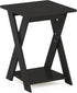 FURINNO Modern Simplistic End Table, 1-Pack Without Tray, Espresso...