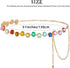 ELABEST Colorful Rhinestone Chain Belt Crystal Waist Belt Statement Diamond Waist Chains for Women...