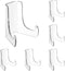 Hipiwe 6 Packs Acrylic Plate Stand Flat Back Easel Clear Acrylic Display Easel for Plate Table Card Holder for Wedding Birthday Home Decoration(3"...