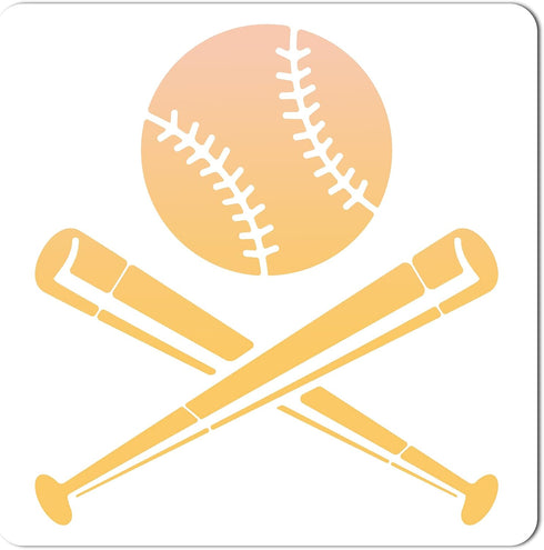 GORGECRAFT Large Baseball Bat Stencils 12x12 Inch Reusable Sport Stencil Template Signs Decoration for Painting on Wood Wall Scrapbook Card Floor ...