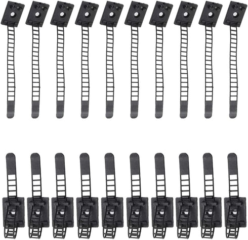 Cable Nylon Ties,Cable Classification Organizer Ties,Desktop Wire Self Adhesive Ties,20 Pieces Black Cable Ties...