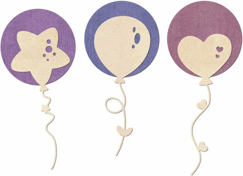 Double -Layer Balloon Metal Cutting Dies for Card Making, Paper Embossing Die Cuts Kit Templates, Storage Pockets Supplies, Photo Frame Album DIY ...