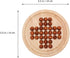 TOYANDONA Wooden peg Solitaire Game Solitaire Board Game Wood Marbles Chess Wooden Board Strategy Chess for Students Adults Wood Solitaire Toy Chi...