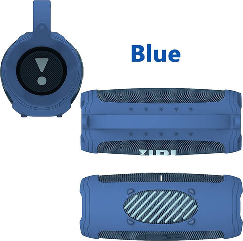 Silicone Cover Case for JBL Charge 5 Portable Bluetooth Speaker, Protective Skin Case for JBL Charge 5 Portable Bluetooth Speaker Accessories(Blue...