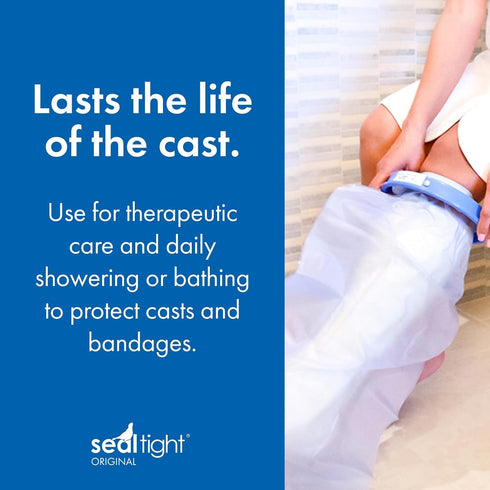 Brownmed Seal-Tight Original Cast & Bandage Protector - Waterproof Adult Leg Cast Cover - Adult Short Wide Leg...