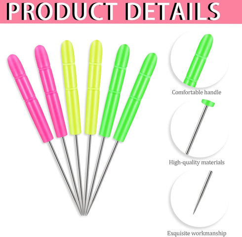 6Pcs Cookie Scribe Tool Sugar Stir Needle Cookie Decorating Supplies DIY Baking Pin for Royal Icing Biscuit Coffee Sugarcraft Handcraft with Stora...