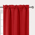 DWCN Red Christmas Valance for Windows Rod Pocket Blackout Window Valance Curtains for Kitchen Bedroom 52 x 18 inch Long,1 Panel...