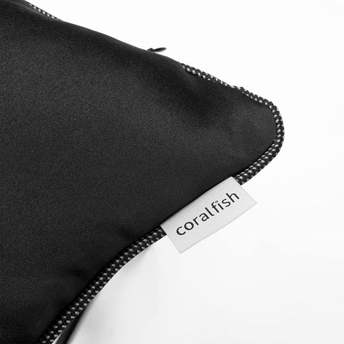 Black Pillow Covers Decorative Throw Pillow Cover Solid Satin Fabric Black and White Piping Living Room Couch Bedroom Sofa Square Cushion Cover Pi...