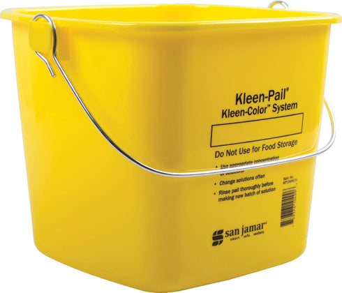 San Jamar Kleen-Pail® Plastic Cleaning Bucket 6 Quarts Yellow...