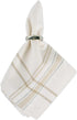 DII French Stripe Tabletop Collection Farmhouse Style Dining Table Linen Napkin Set, 20x20, White Chambray, 6 Piece...