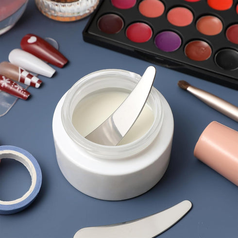 minkissy Makeup Spatula Small Metal Cosmetic Spatula Stainless Steel Handheld Cream Spatula Skincare Accessories for Mixing And Sampling Skin Care...