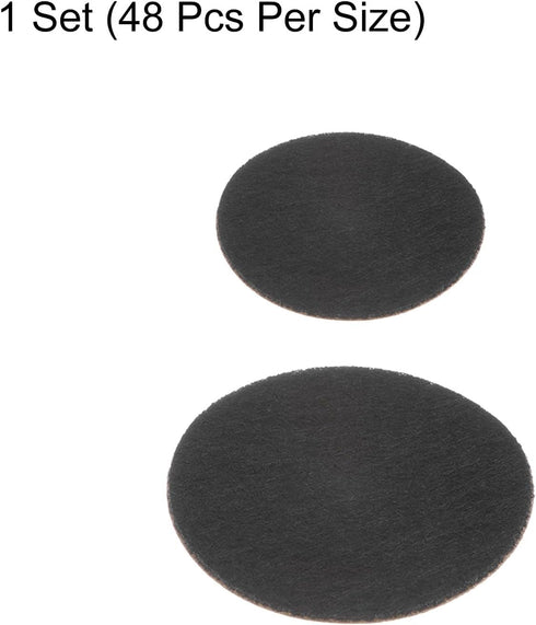 Round Adhesive Felt Circles Set, 25/40mm 1"/1-1/2" Pre Cut Felt Craft Stickers Non-Woven Mini Felt Fabric Circles for DIY Sewing Handcraft Cut Pro...
