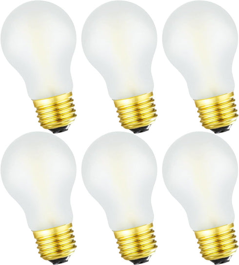 Frosted E26 LED Bulb 6W Equal E26 Edison Bulb 60 Watt Neutral White 4000K E26 Bulb Dimmable AC120V 600lm A15 Light Bulb led for Rustic Sputnik,Cha...