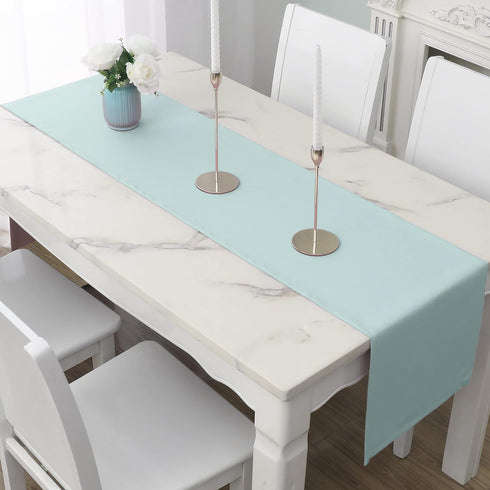 DUALIFE Handcrafted Solid Color Dining Table Runner for Wedding Party Birthday Graduations, Banquet Catering Services Event?Dresser Scarf, Double-...