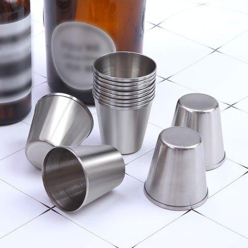 Ruisita 12 Pieces Stainless Steel Shot Cups Stainless Steel Shot Glass Drinking Tumbler (1 Ounce/30 ml)...