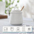 HAOTOP Ceramic Honey pot with Lid and Honey Dipper,Porcelain Honey Jar Easy to Clean and Dishwasher Safe,12oz (White)...