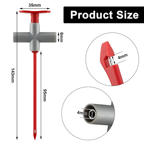 4 Pcs Puncture Probe P5010 Electrical Wire Piercing Test Clip Multimeter Piercing Probes Test Probes and Leads Automotive Test Cable Kit for Auto ...