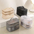 Double Layer Big Makeup Bag Travel Cosmetic Case Makeup Organizer Bag Portable Skin Care Toiletry Bag (beige)...
