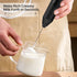 Electric Milk Frother for Coffee, Battery Powered Foam Maker, Mini Mixer and Coffee Blender, Handheld Milk Frother Wand, Birthday Gift for Boyfrie...