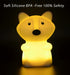 WHA&DARREN Fox Squishy Night Light for Babies & Kids, Nursery Light, Animal Shaped, Silicone Material...
