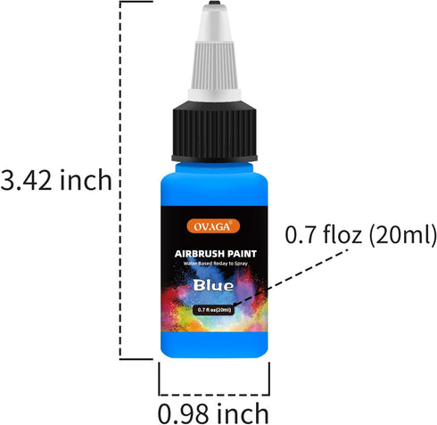 Airbrush Paint, 11 Colors Airbrush Paint Set (20 ml/0.7 oz), Ready to Spray, Opaque & Neon Colors, Water-Based, Premium Acrylic Airbrush Paint Kit...