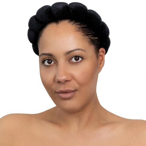 Black Spa Headband for Washing Face, Velvet Headband for Skincare, Face Washing, Makeup and Makeup Removal...