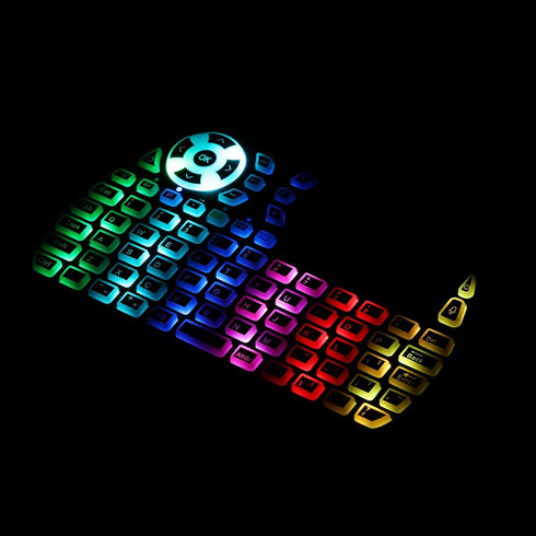 iPazzPort Small Bluetooth Keyboard with Touchpad, 2.4Ghz Mini Wireless Keypad with IR Learning, Essential Home Keypad Mouse Combo, RGB Backlight, ...