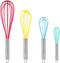 HOTEC 4 Pieces Silcone Whisks Set, Wire Balloon Whisks for cooking Egg Beater, Non-slip Handle Whisk for Non-stick Cookware Perfect for Cooking, S...
