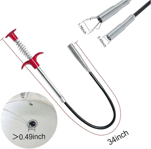 Drain Snake Hair Drain Clog Remover Tool - Sink Drain Cleaner for Sewer Kitchen Bathroom Shower Tub Toilet Clogged Drains Opener Cleaning Tool, Fl...