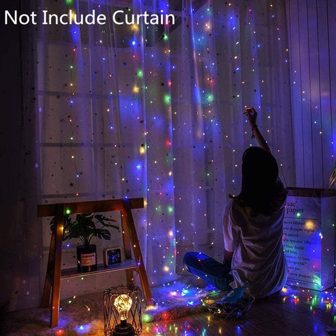 Curtain Lights, String Lights Bedroom, 300 LED 9.8x9.8Ft Twinkle String Light Decorations for Window Wedding Bedroom Wall Party Backdrop, Cute Hom...