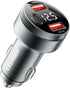 Essager Car Charger 80W Super Fast Charging with USB PD/PPS/QC 3.0(Voltmeter&LED Lights) Universal Quick Charge for 12-24V Car Cigarette Lighter P...