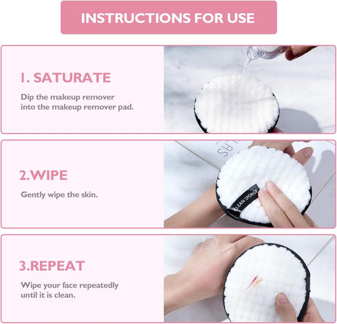 4pcs Reusable Makeup Remover Cotton Pineapple Lattice Round Water Cleanser Super Soft and Eco-Friendly...