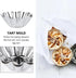 12 Pcs Stainless Steel Tart Pans - Non-Stick Flower Cookie Cutters Mold for Baking - Flower and Round Muffin Cups - Cupcake Mold for Kitchen...