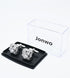 Faceted Transparent Crystal Cufflinks for Men In Gift Case Square Shape Gemstone Men's Cufflinks Jewelry for Wedding Party Business Birthday Anniv...