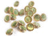 Clear Green Resin Inlaid Gravel Sewing Shank Buttons 20Pcs - 11.5mm, 15/32"...